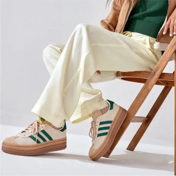 adidas Gazelle Bold Cream Collegiate Green Magic Beige